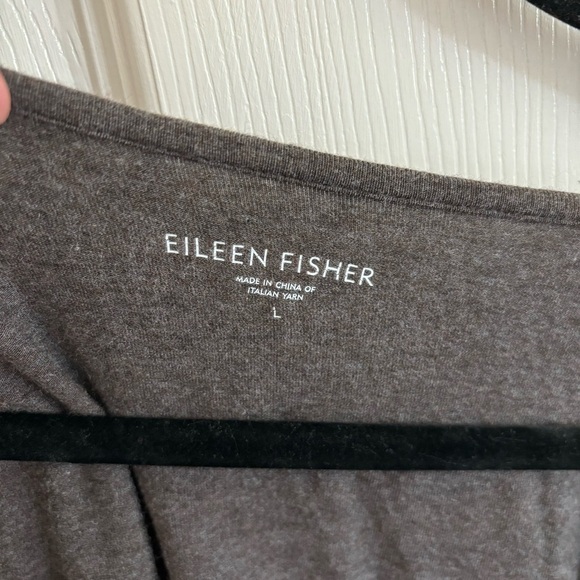 Eileen Fisher Brown Top. Italian Yarn. Large. - Picture 6 of 8
